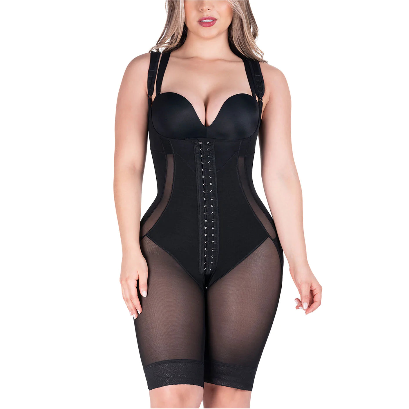 Shapewear & Fajas The Best Faja Fresh and Light-Body Briefer for Women  Open-Bust Mid-Thigh Bodysuit Tummy to Thighs Slimmer